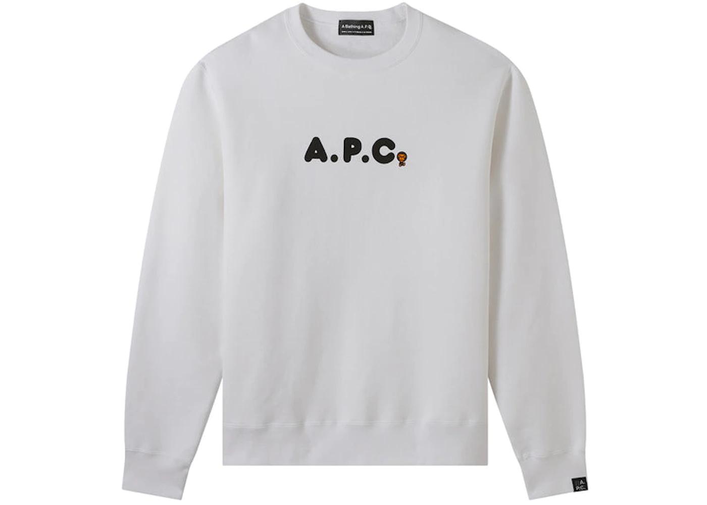 BAPE x A.P.C Tears Sweatshirt White by BAPE
