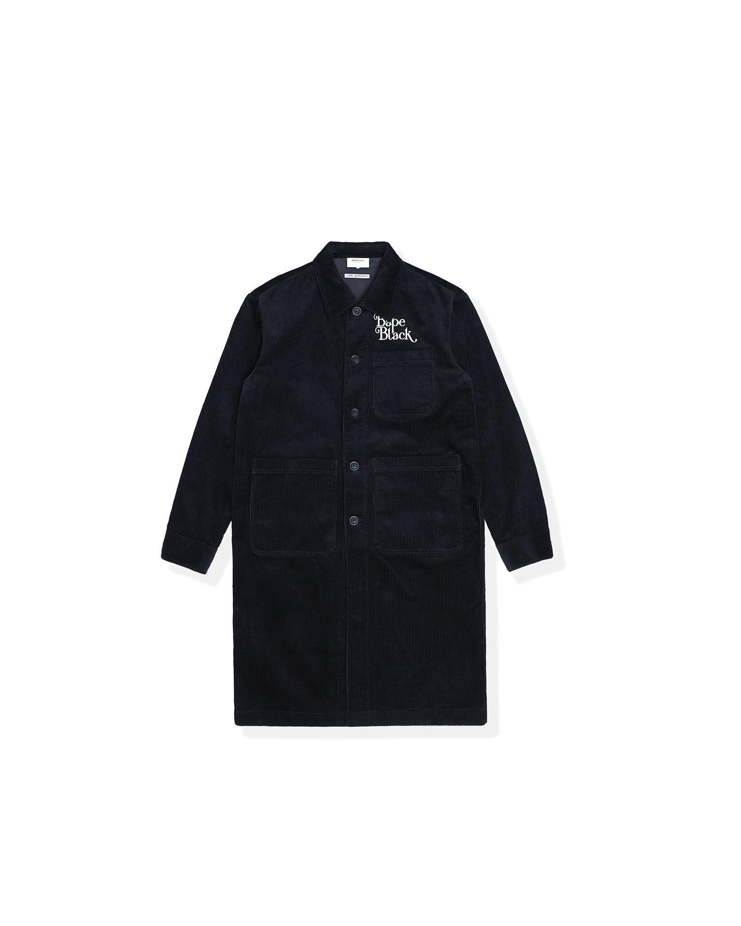 Oversized logo corduroy coat by BAPE BLACK