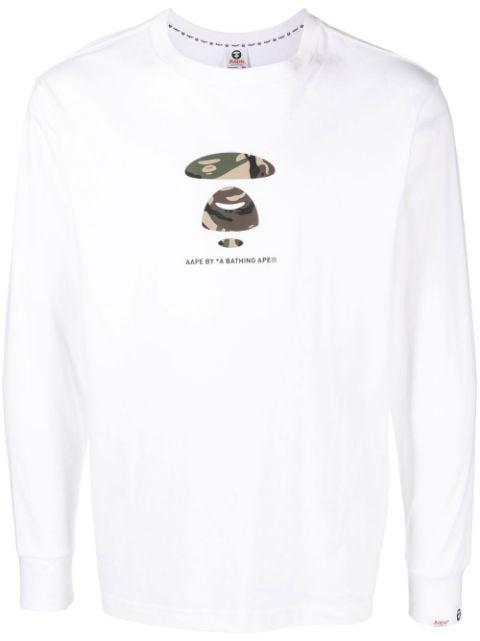 logo-print long-sleeved T-shirt by BAPE