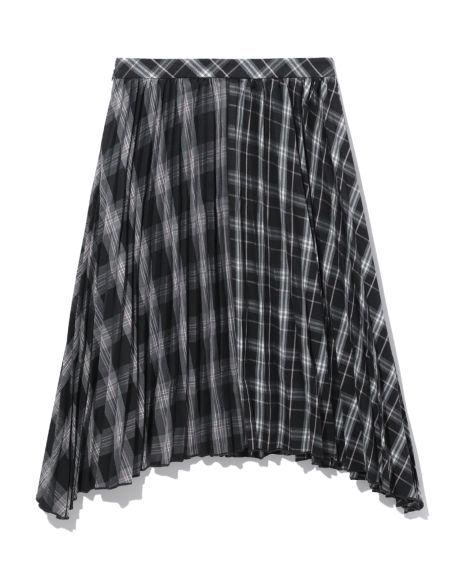 Contrast pleated skirt by BAPY