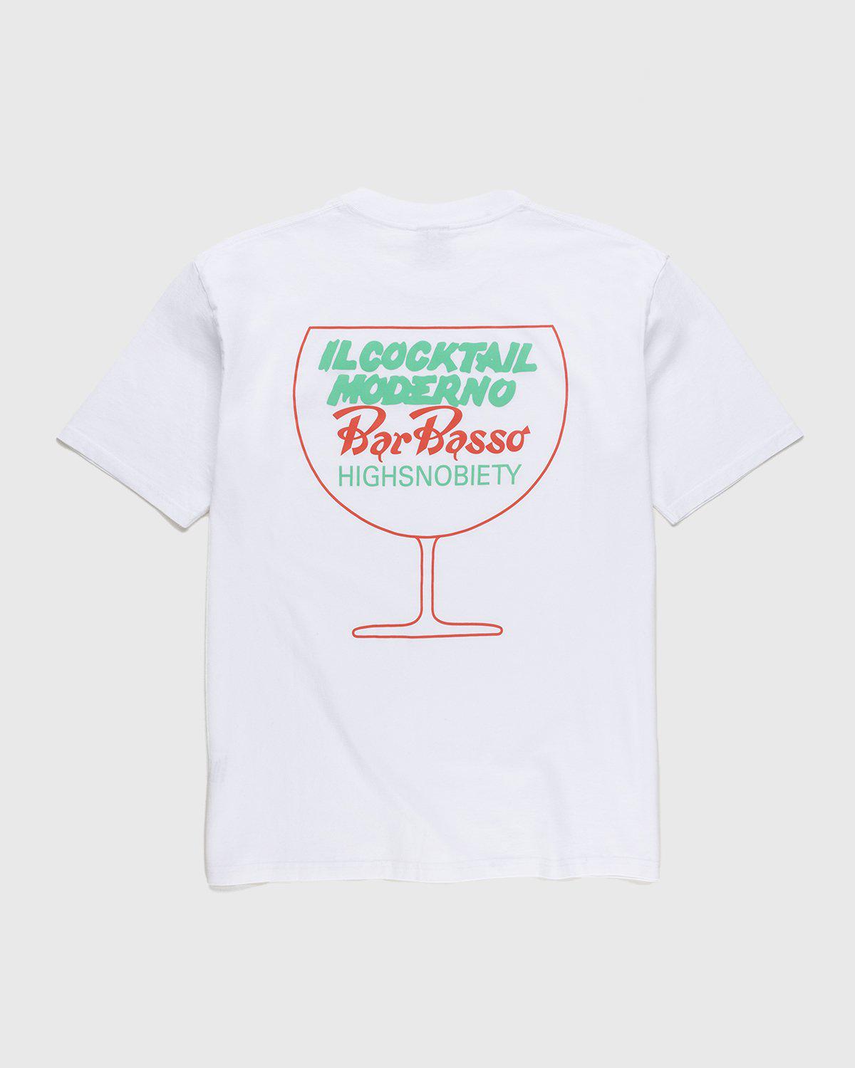 Bar Basso x Highsnobiety – Cocktail Glass T-Shirt White by BAR BASSO X HIGHSNOBIETY