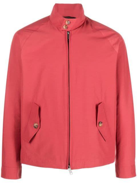 high-neck flap-pockets lightweight jacket by BARACUTA