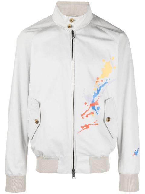paint splatter bomber jacket by BARACUTA