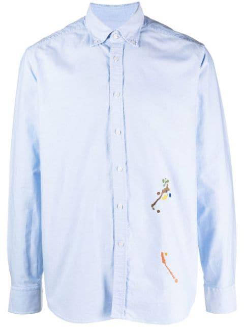 splatter embroidered shirt by BARACUTA