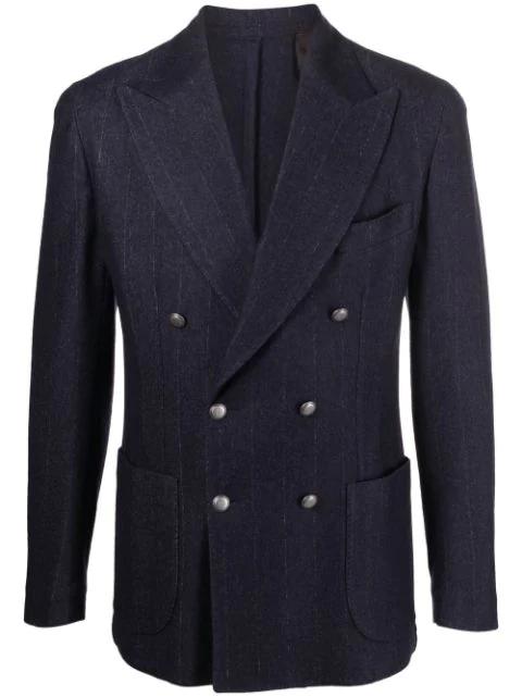 striped double-breasted blazer by BARBA