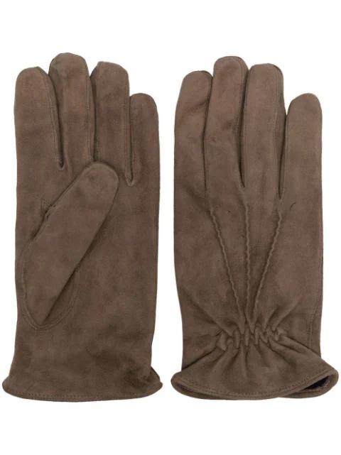 suede-leather cashmere-lined gloves by BARBA