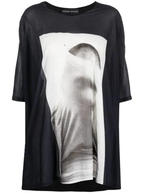 abstract graphic-print oversized T-shirt by BARBARA BOLOGNA
