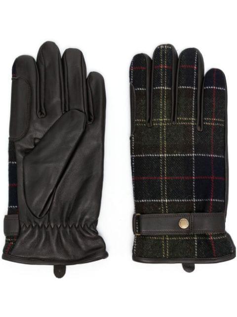 Newbrough tartan full-finger gloves by BARBOUR