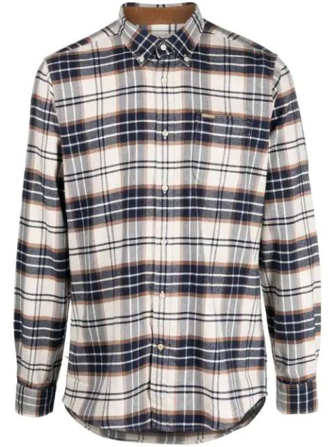 checked button-down shirt by BARBOUR