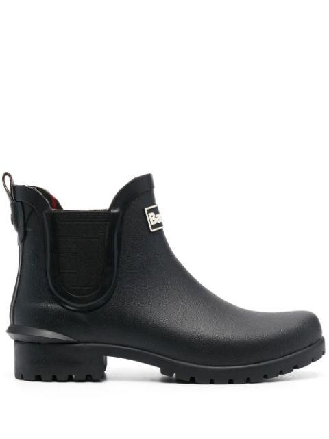 logo-patch ankle boots by BARBOUR