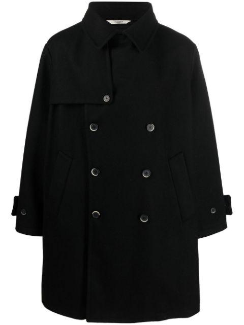 double-breasted wool-blend coat by BARENA