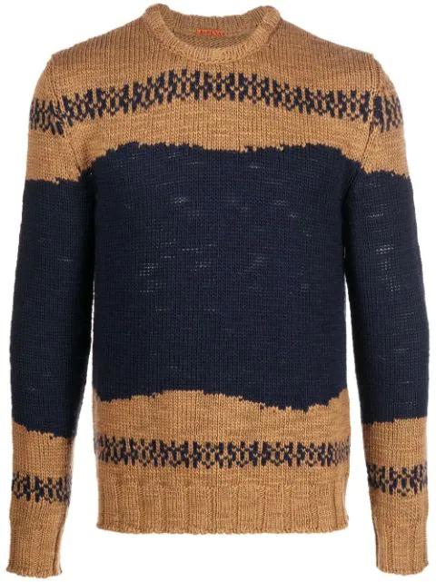 intarsia-knit round-neck jumper by BARENA