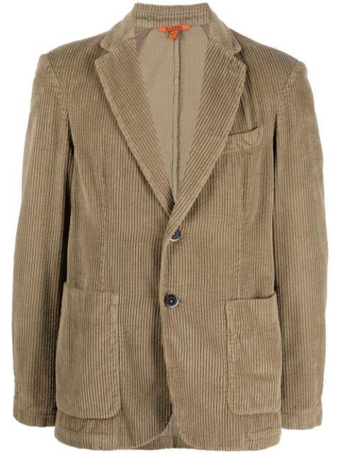 single-breasted cotton-corduroy blazer by BARENA