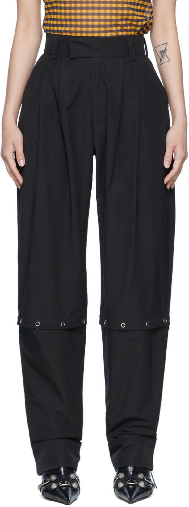Black Cotton Trousers by BARRAGAN