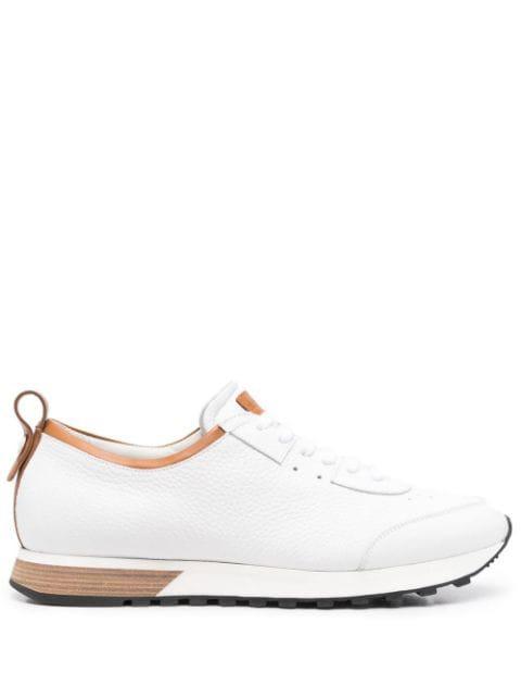 contrasting-trim leather sneakers by BARRETT
