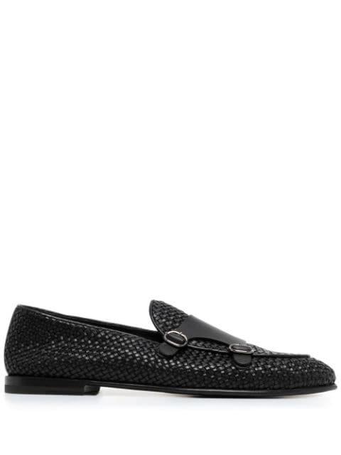 woven leather Monk strap loafers by BARRETT