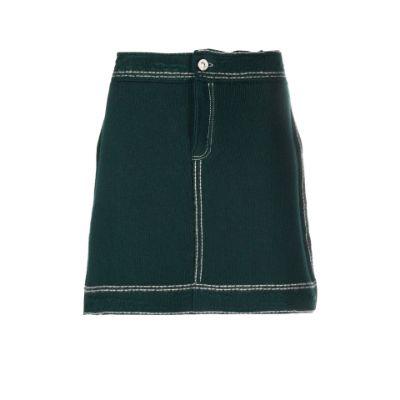 Green Knitted Mini Skirt by BARRIE