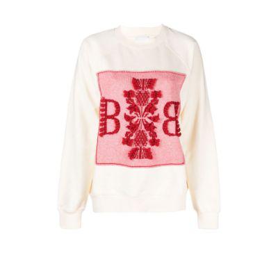 Pink Embroidered Sweatshirt by BARRIE