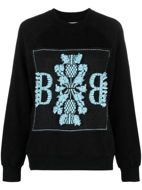 embroidered cotton sweatshirt by BARRIE
