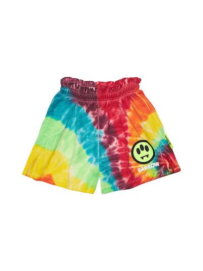 Tie dyed cotton sweat shorts by BARROW
