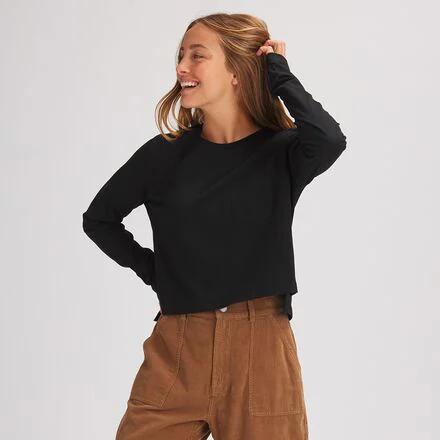 Cropped Pocket Crew Top by BASIN&RANGE