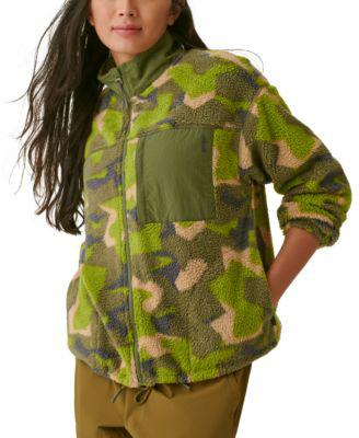 Women's Coastal Sherpa Zip-Up Camo-Print Jacket by BASS OUTDOOR