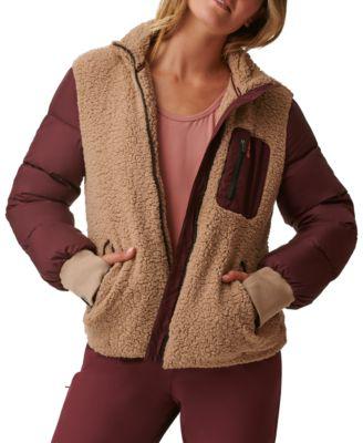 Women's Quilted Sherpa Zip-Up Puffer Jacket by BASS OUTDOOR