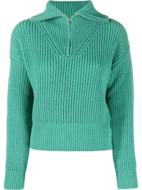zip-up knitted jumper by BAUM UND PFERDGARTEN