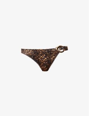 Cici animal-print bikini bottoms by BAYU THE LABEL