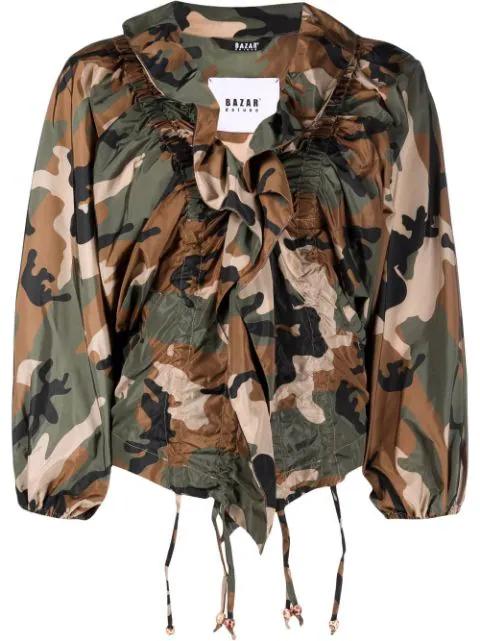 camouflage-print cropped jacket by BAZAR DELUXE