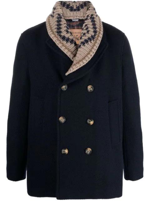 shawl-collar double-breasted coat by BAZAR DELUXE