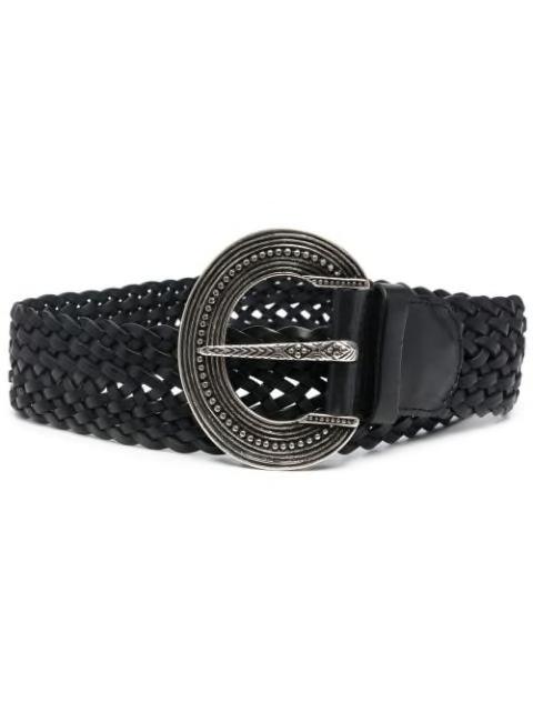braided leather belt by BA&SH