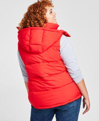 Plus Size Hooded Puffer Vest by BCBGENERATION