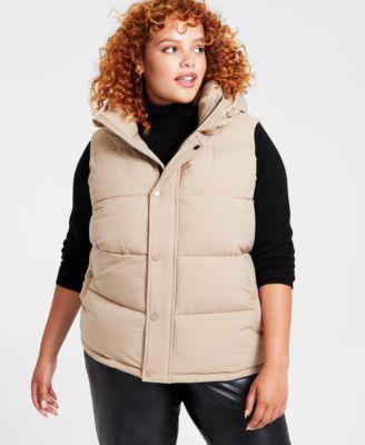 Plus Size Hooded Puffer Vest by BCBGENERATION
