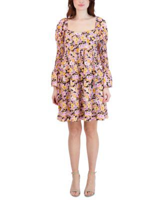 Women's Square-Neck Floral-Print Dress by BCBGENERATION