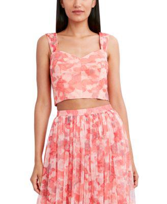 Cropped Printed Top by BCBGMAXAZRIA