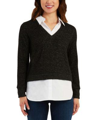 Juniors' Layered-Look Sweater by BCX