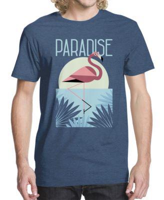 Men's Flamingo Palms Paradise Graphic T-shirt by BEACHWOOD