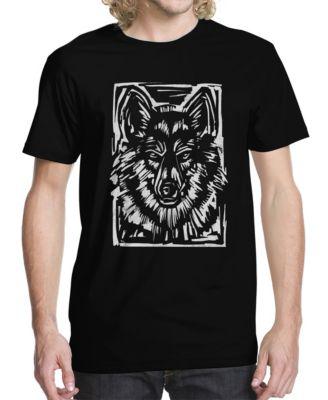 Men's Wolf Wood Cut Graphic T-shirt by BEACHWOOD