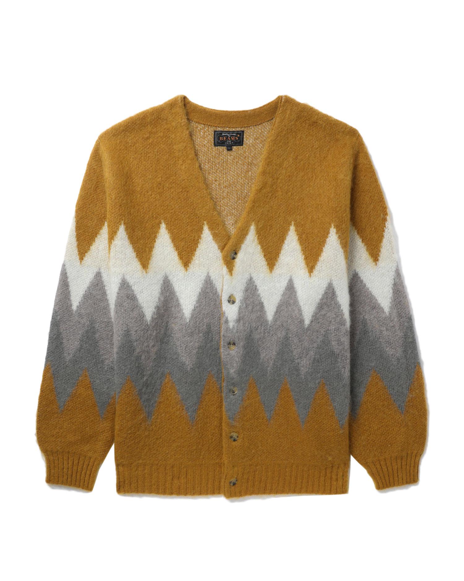 Graphic knit relaxed cardigan by BEAMS PLUS