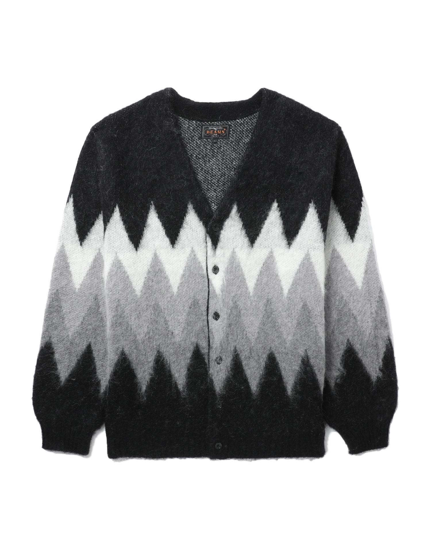 Graphic knit relaxed cardigan by BEAMS PLUS