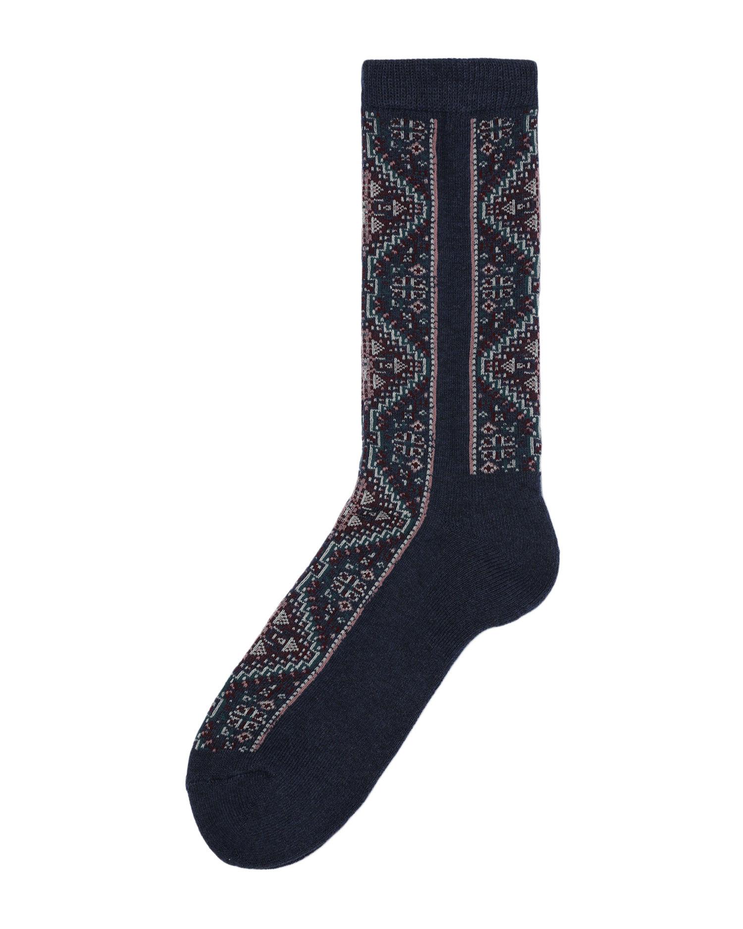 Pattern intarsia socks by BEAMS