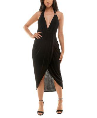 High-Low Halter Bodycon Dress by BEBE