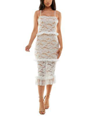 Women's Tiered Lace Bodycon Dress by BEBE