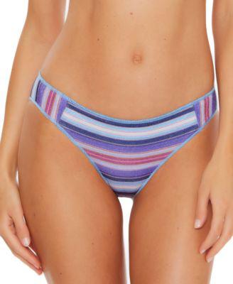 South Coast Metallic Striped Bikini Bottoms by BECCA
