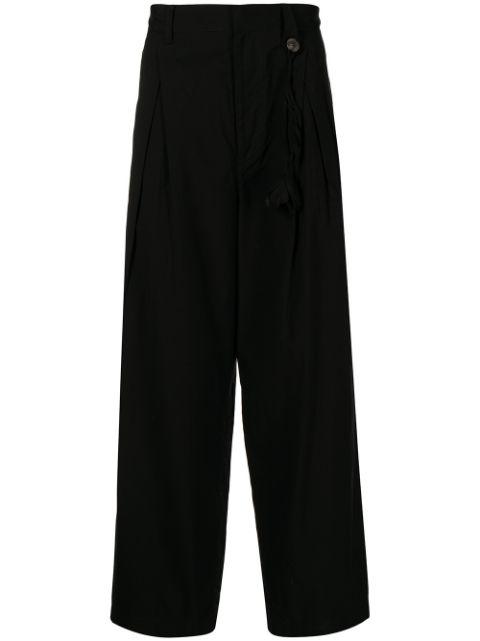 pin-tack wide-leg trousers by BED J.W. FORD