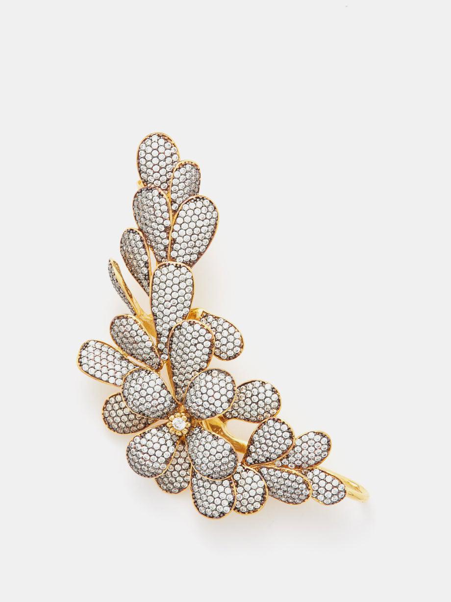 Blossom 24kt gold-plated ear cuff by BEGUM KHAN