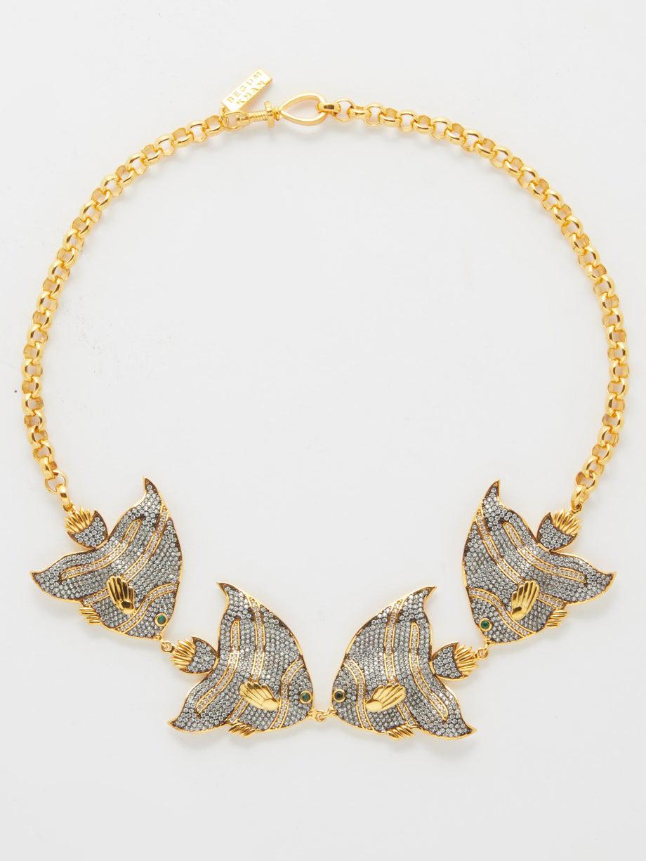Finding Nemo 24kt gold-plated choker necklace by BEGUM KHAN