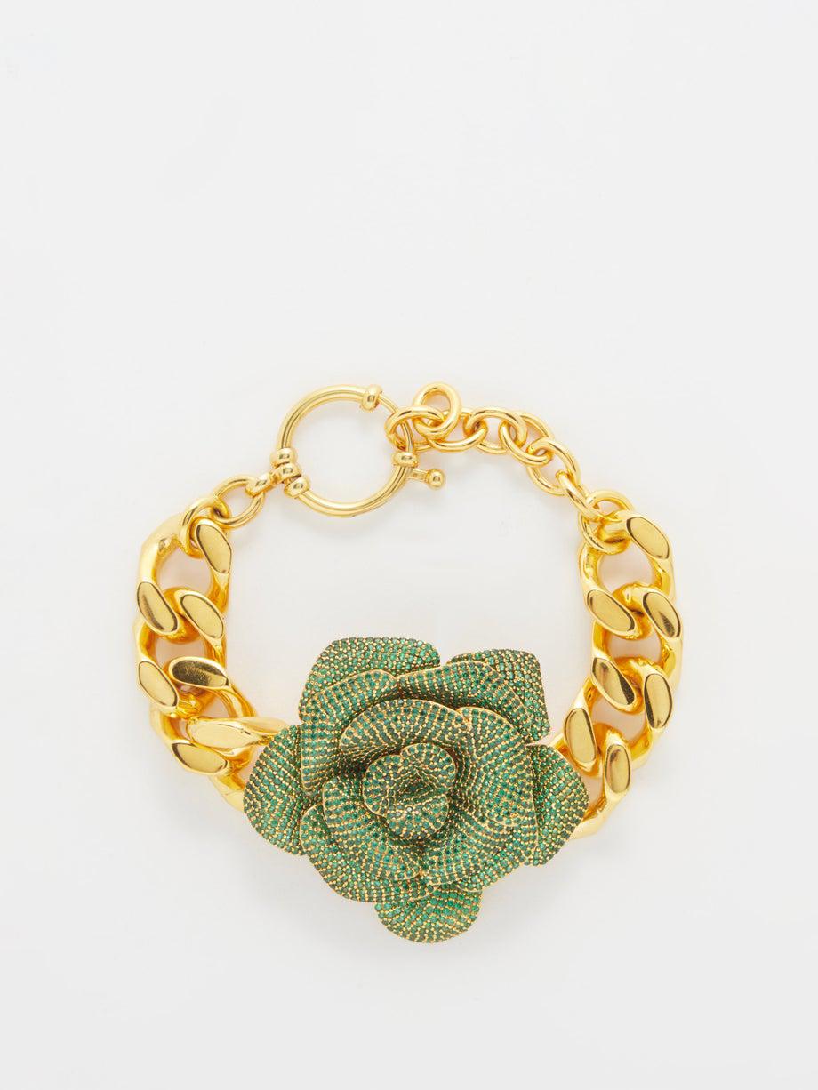 La Rosa 24kt gold-plated bracelet by BEGUM KHAN