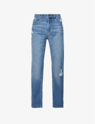 Brooklyn Classic straight-leg high-rise cotton-blend jeans by BELLA DAHL